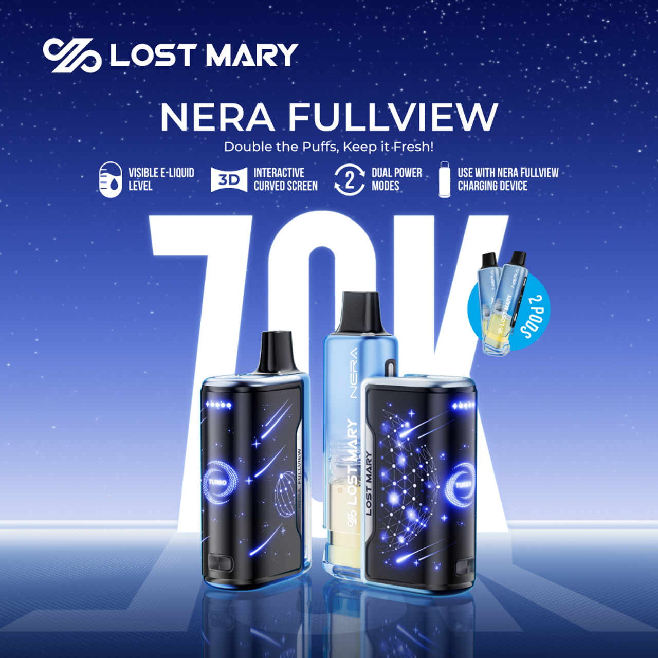 Lost Mary Nera Fullview 70K Kit